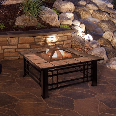 32-Inch Outdoor Wood Burning Firepit/Fireplace With Steel Bowl